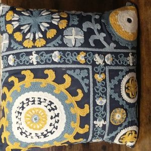 EnVogue Blue Textured Throw Pillow